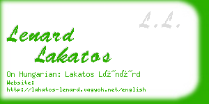 lenard lakatos business card